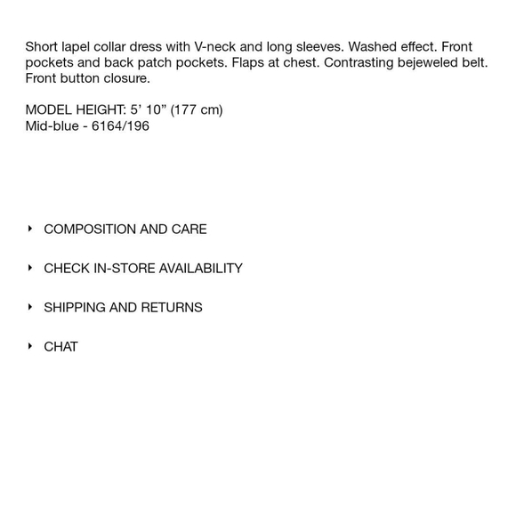 ⚜HP 9.30.2020 DENIM DRESS W embellished belt - Picture 7 of 7